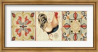 Framed Bohemian Rooster Panel II