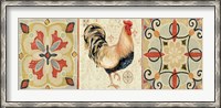 Framed Bohemian Rooster Panel II