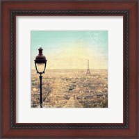 Framed 'Eiffel Landscape Letter Blue I' border=