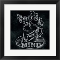 Framed Espresso Your Mind  No Border Square