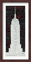 Framed Empire State Building - Red