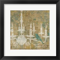 Framed Faded Ornate I Aqua