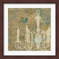 Framed Faded Ornate II Aqua