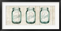 Framed Flea Market Mason Jars Panel I v.2
