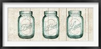 Flea Market Mason Jars Panel I v.2 Framed Print