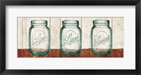 Framed Flea Market Mason Jars Panel II Table