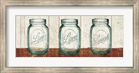 Framed Flea Market Mason Jars Panel II Table