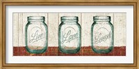 Framed Flea Market Mason Jars Panel II Table