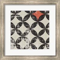 Framed Geometric Patchwork Puree Pumpkin Square V