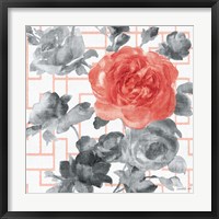 Geometric Watercolor Floral I Framed Print