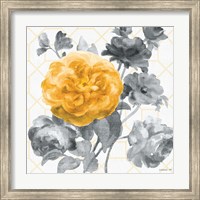 Framed Geometric Watercolor Floral II