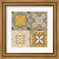 Framed Gray Glow Square 4 Up