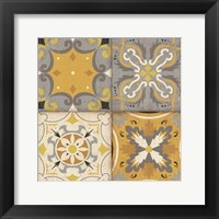 Framed Gray Glow Square 4 Up