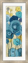 Framed Lemongrass in Blue Panel I