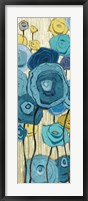 Lemongrass in Blue Panel I Framed Print