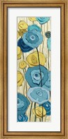 Framed Lemongrass in Blue Panel II