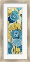 Framed Lemongrass in Blue Panel II