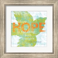 Framed Letterpress Hope