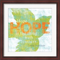Framed Letterpress Hope