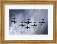 Framed Saab 105 jet trainers of the Swedish Air Force