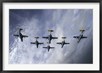 Framed Saab 105 jet trainers of the Swedish Air Force