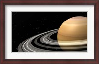 Framed Close-up of Saturn and its planetary rings