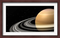 Framed Close-up of Saturn and its planetary rings
