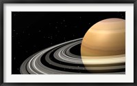 Framed Close-up of Saturn and its planetary rings