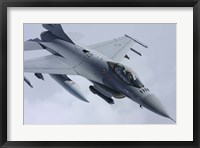 Framed Close View of F-16 Fighting Falcon of the Norwegian Air Force