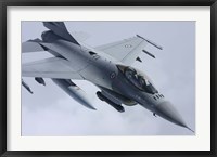 Framed Close View of F-16 Fighting Falcon of the Norwegian Air Force