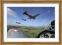 Framed Inside the Pilatus PC-7 turboprop trainer of the Swiss Air Force display team