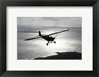 Framed Piper L-4 Cub in US Army D-Day colors