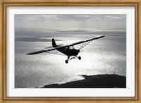 Framed Piper L-4 Cub in US Army D-Day colors
