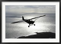 Framed Piper L-4 Cub in US Army D-Day colors