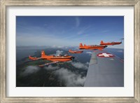 Framed Swiss Air Force display team, PC-7 Team, flying the Pilatus PC-7 turboprop trainer aircraft