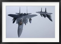 Framed Two  F-15E Strike Eagle of the US Air Force