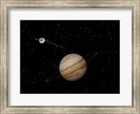 Framed Voyager Spacecraft near Jupiter and its Unrecognized Ring