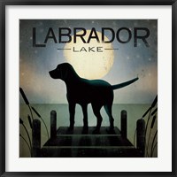 Framed Moonrise Black Dog