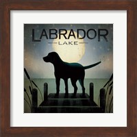 Framed Moonrise Black Dog