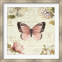 Framed Marche de Fleurs Butterfly I