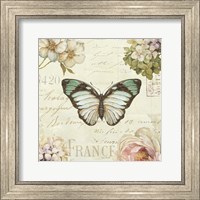 Framed Marche de Fleurs Butterfly II