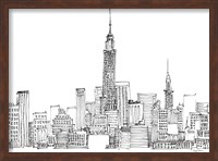 Framed New York Skyline Crop