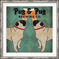 Framed Pug and Pug Brewing Square