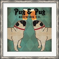 Framed Pug and Pug Brewing Square