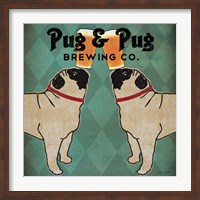Framed Pug and Pug Brewing Square