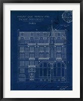 Framed Quai Henri Blueprint I