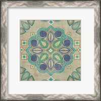 Framed 'Santorini Tile III' border=