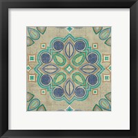 Framed 'Santorini Tile III' border=