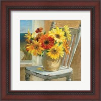 Framed Sunflowers by the Sea Crop