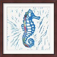 Framed Sea Creature Sea Horse Color